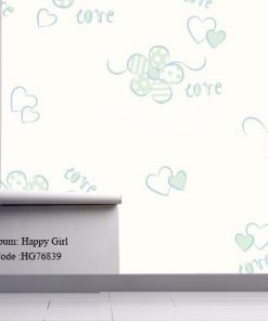 کاغذ دیواری اتاق کودک طرح دخترانه Happy girls کد HG76839