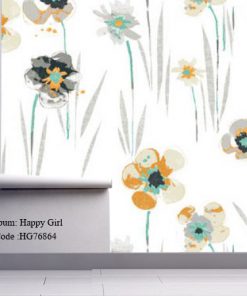 کاغذ دیواری اتاق کودک طرح دخترانه Happy girls کد HG76864