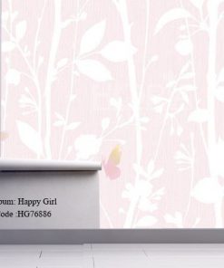 کاغذ دیواری اتاق کودک طرح دخترانه Happy girls کد HG76886