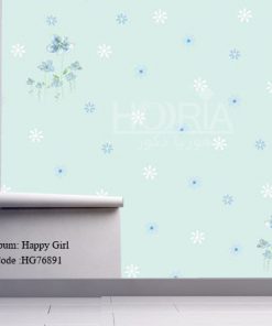 کاغذ دیواری اتاق کودک طرح دخترانه Happy girls کد HG76891